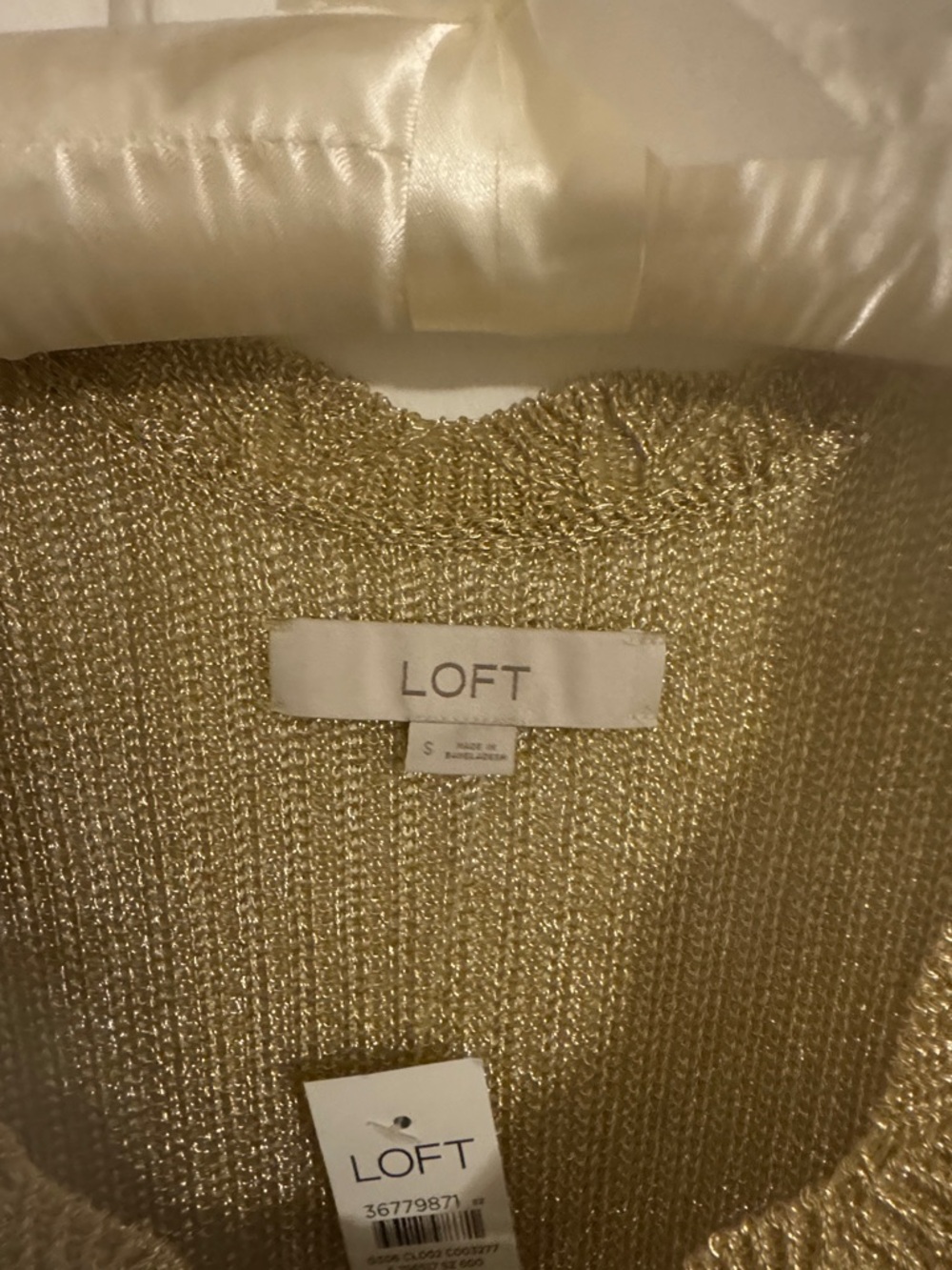 NWT LOFT Shimmer Ribbed Sweater Tank - Picture 4 of 8